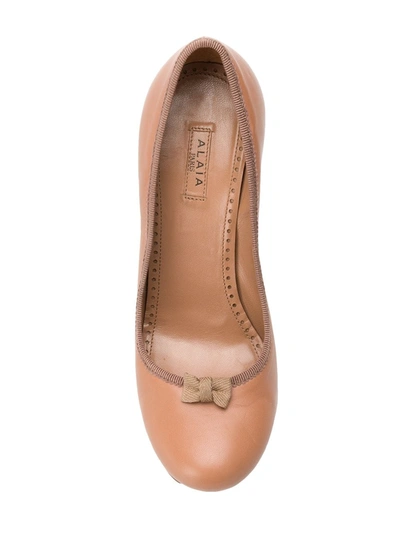 Pre-owned Alaïa 2000's Bow Detail Pumps In Pink