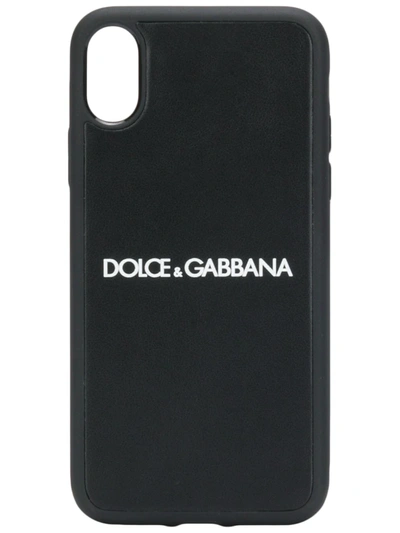 Shop Dolce & Gabbana Iphone X Logo Case In Black