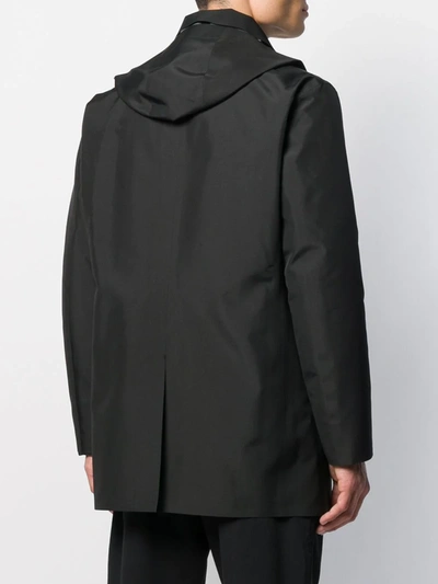 Shop Kired Hooded Rain Coat In Black