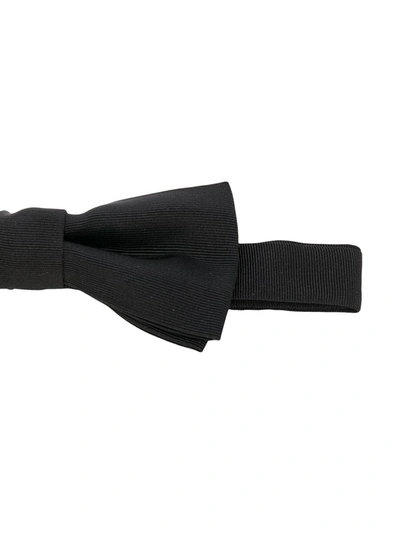 Dsquared2 Ribbed Pre-tied Bow Ties With Adjustable Strap In Black