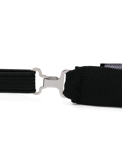 Dsquared2 Ribbed Pre-tied Bow Ties With Adjustable Strap In Black