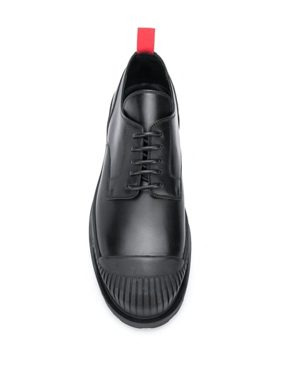 424 Double Sole Derby Leather Lace-up Shoes In Black