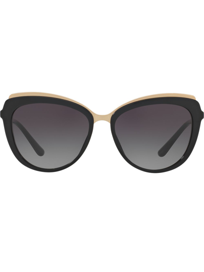 Shop Dolce & Gabbana Cat Eye Sunglasses In Black