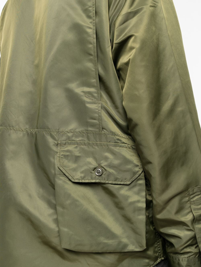 Engineered Garments Explorer Shirt Jacket Olive Flight Satin Nylon 