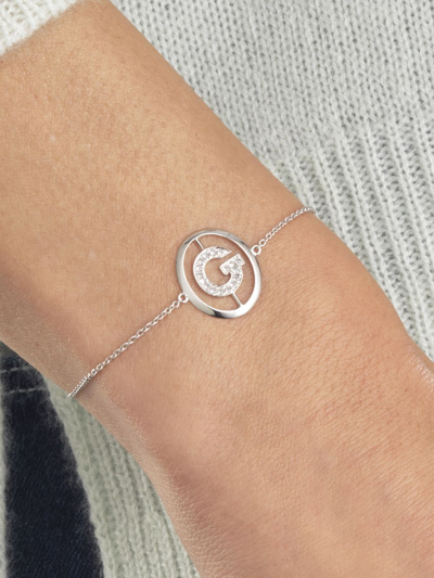 Annoushka 18kt White Gold Diamond Initial G Bracelet In Silver