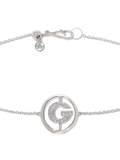 Annoushka 18kt White Gold Diamond Initial G Bracelet In Silver