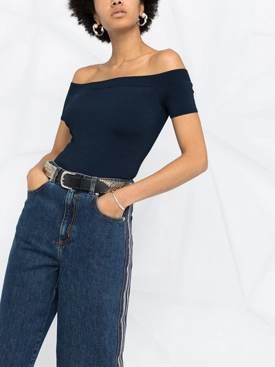 Shop Alexander Mcqueen Wide-leg Cropped Jeans In Blue