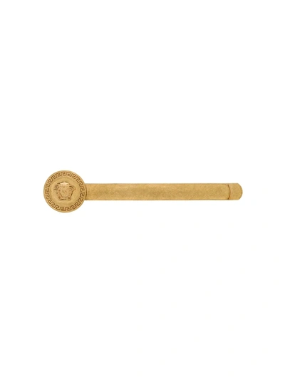 Shop Versace Left Medusa Tribute Hair Pin In Metallic