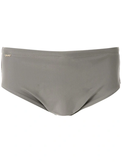 Shop Amir Slama Plain Trunks In Grey