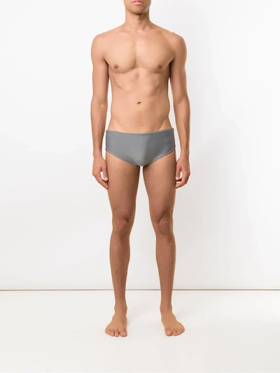 Shop Amir Slama Plain Trunks In Grey