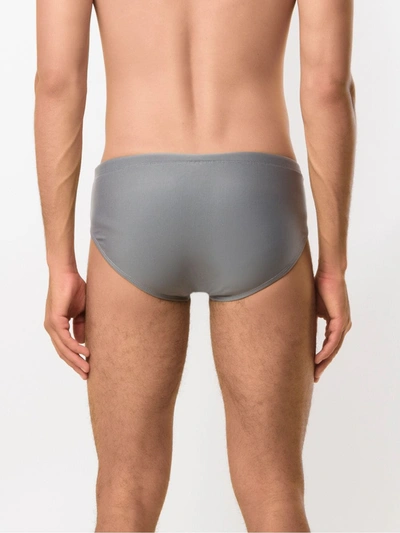 Shop Amir Slama Plain Trunks In Grey