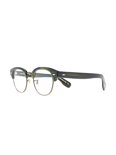 Shop Oliver Peoples Gary Grant Square Frame Glasses In Black