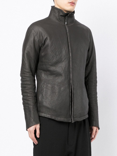 Isaac Sellam Experience Mecanique Leather Jacket In Schwarz