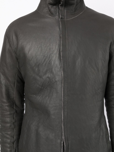 Isaac Sellam Experience Mecanique Leather Jacket In Schwarz