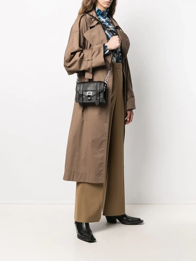 Proenza Schouler Lux Leather Ps1 Mini Crossbody In Black
