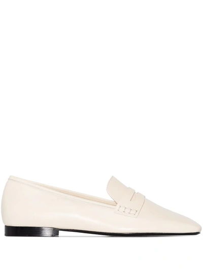 CREAM CARLISLE LEATHER LOAFERS