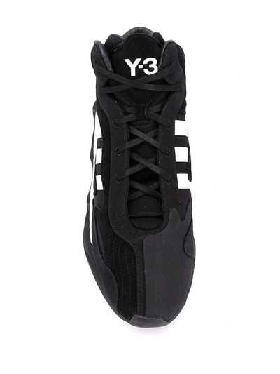 Shop Y-3 Side Stripe Sneakers In Black