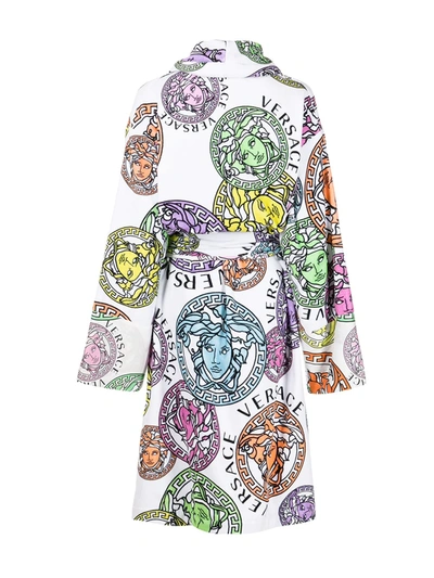 Shop Versace Medusa-head Motif Gown In Multicolour