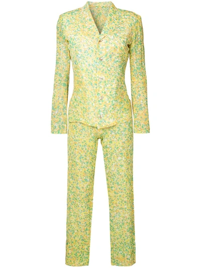Pre-owned Yohji Yamamoto Vintage Abstract Print Suit In Multicolour