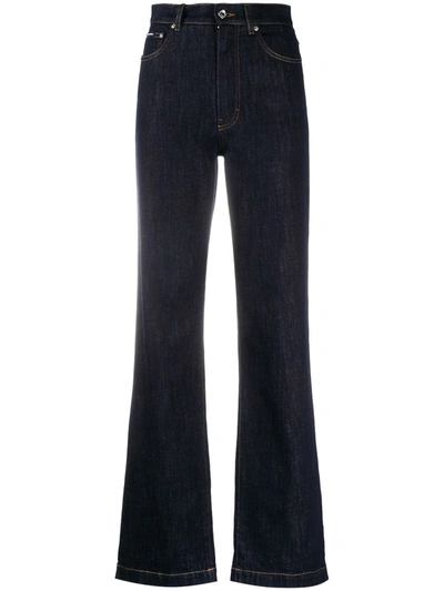 Shop Dolce & Gabbana High-waisted Bootcut Jeans In Blue