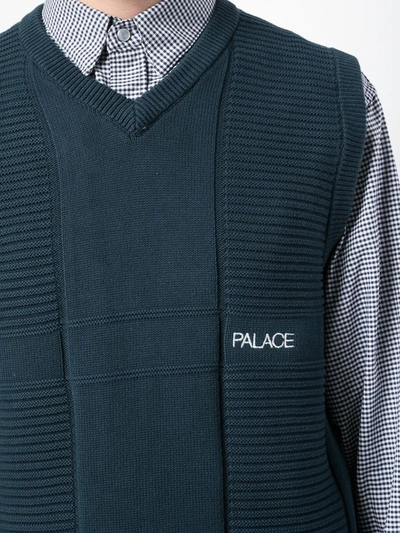 Shop Palace Retire Flex Knitted Vest In Blue