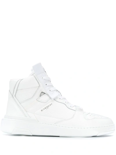 Shop Givenchy High-top Leather Sneakers In White