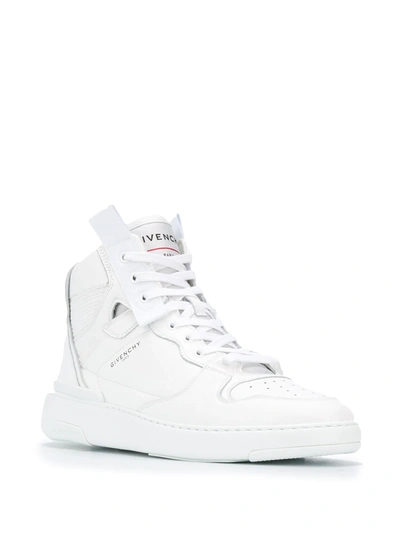 Shop Givenchy High-top Leather Sneakers In White