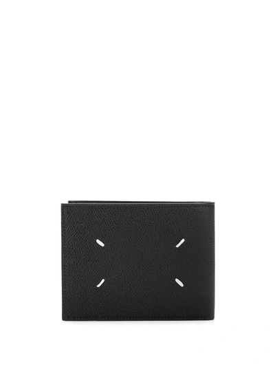 Small Bi-fold Leather Wallet In Black