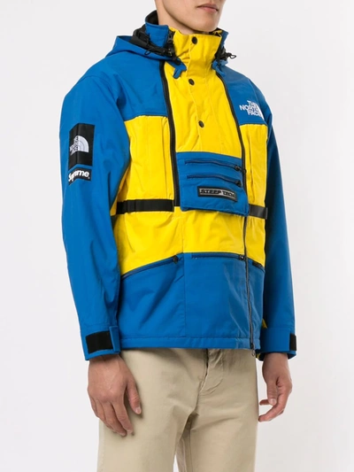 Shop Supreme X The North Face Steep Tech Hooded Jacket In Blue