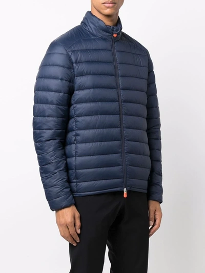 Shop Save The Duck Alexander Quilted Padded Jacket In Blau