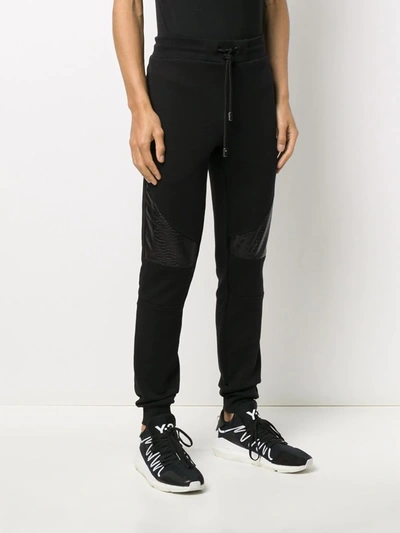 Shop Philipp Plein Slim Fit Track Trousers In Black
