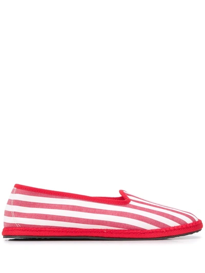 Shop Vibi Venezia Striped Slip-on Espadrilles In Red