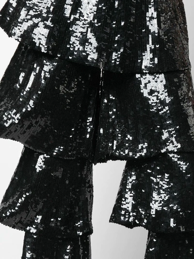 Shop Osman Felix Sequin Trousers In Black