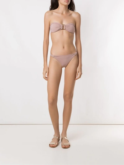 Amir Slama Bandeau Bikini Set In Neutrals