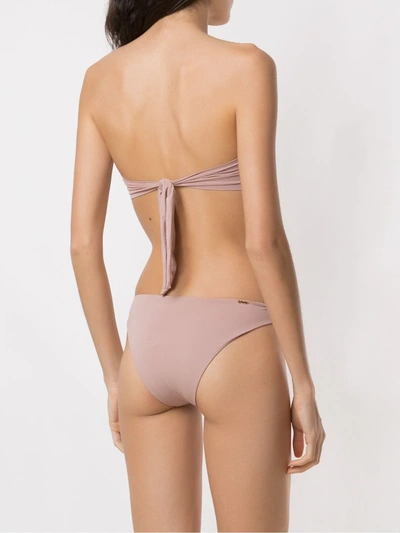 Shop Amir Slama Bandeau Bikini Set In Neutrals