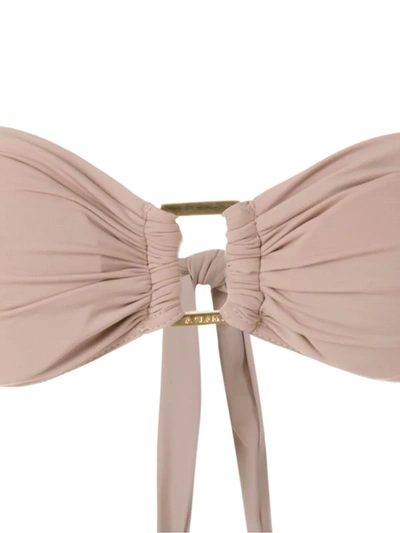 Shop Amir Slama Bandeau Bikini Set In Neutrals