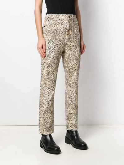 Shop Alexander Wang Cheetah Print Trousers In Neutrals