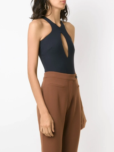 Amir Slama Central Keyhole Body In Black