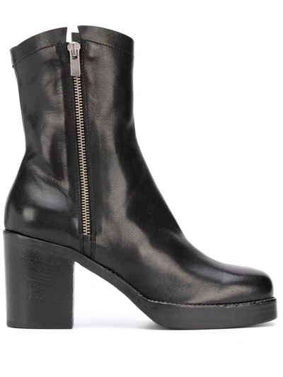 Shop Officine Creative Side Zip Boots In Black