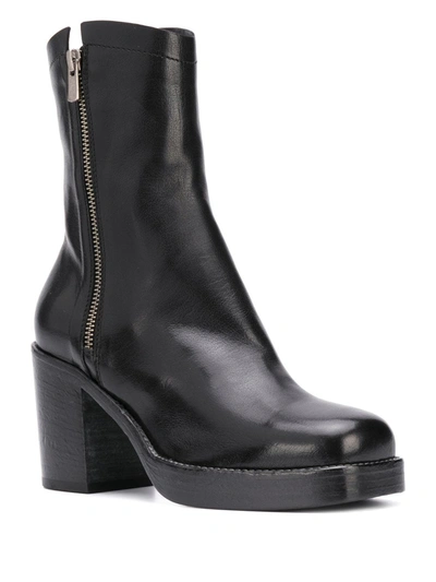 Shop Officine Creative Side Zip Boots In Black