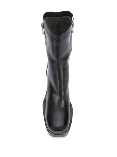 Shop Officine Creative Side Zip Boots In Black