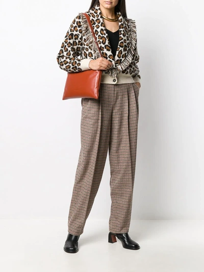 Jejia Houndstooth Print Trousers In Neutrals