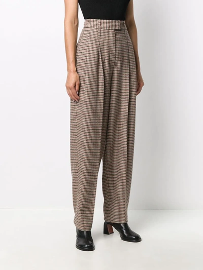 Jejia Houndstooth Print Trousers In Neutrals