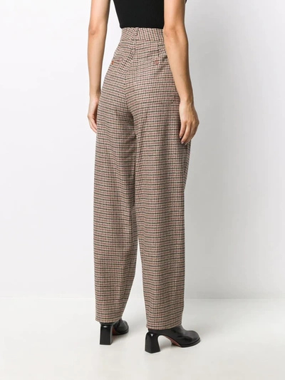 Jejia Houndstooth Print Trousers In Neutrals
