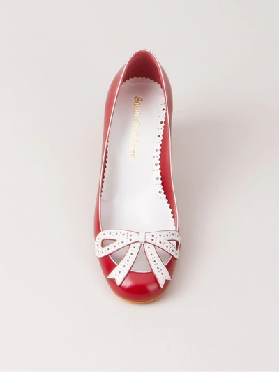 Shop Sarah Chofakian Leather Pumps In Red