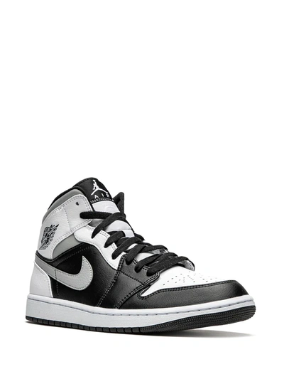 Shop Jordan Air  1 Mid "white Shadow" Sneakers In Black