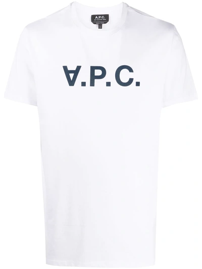 Apc A.p.c. Standard Grand Vpc Logo T-shirt In White