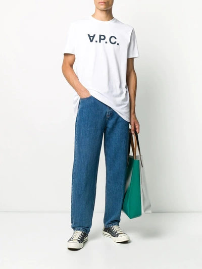 Apc A.p.c. Standard Grand Vpc Logo T-shirt In White