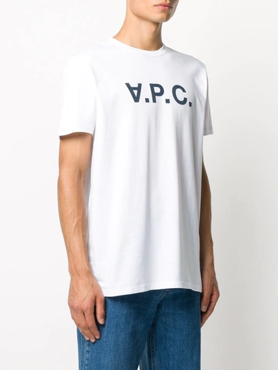 Apc A.p.c. Standard Grand Vpc Logo T-shirt In White