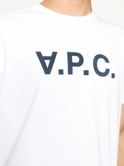 Apc A.p.c. Standard Grand Vpc Logo T-shirt In White